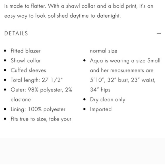 Alice & Olivia Blue Macey Floral Blazer Fitted Size 2 - Picture 5 of 12